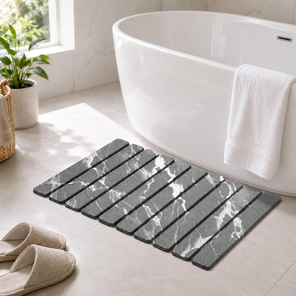 Large Stone Dish Drying Mat for Kitchen Counter (White Ink 24"x16" ...