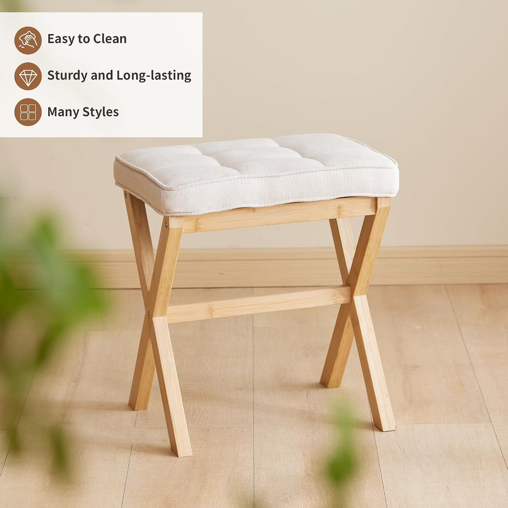 Foot Stool Small Ottoman Foot Rest Padded Foot Stool Desk for Under Office De...