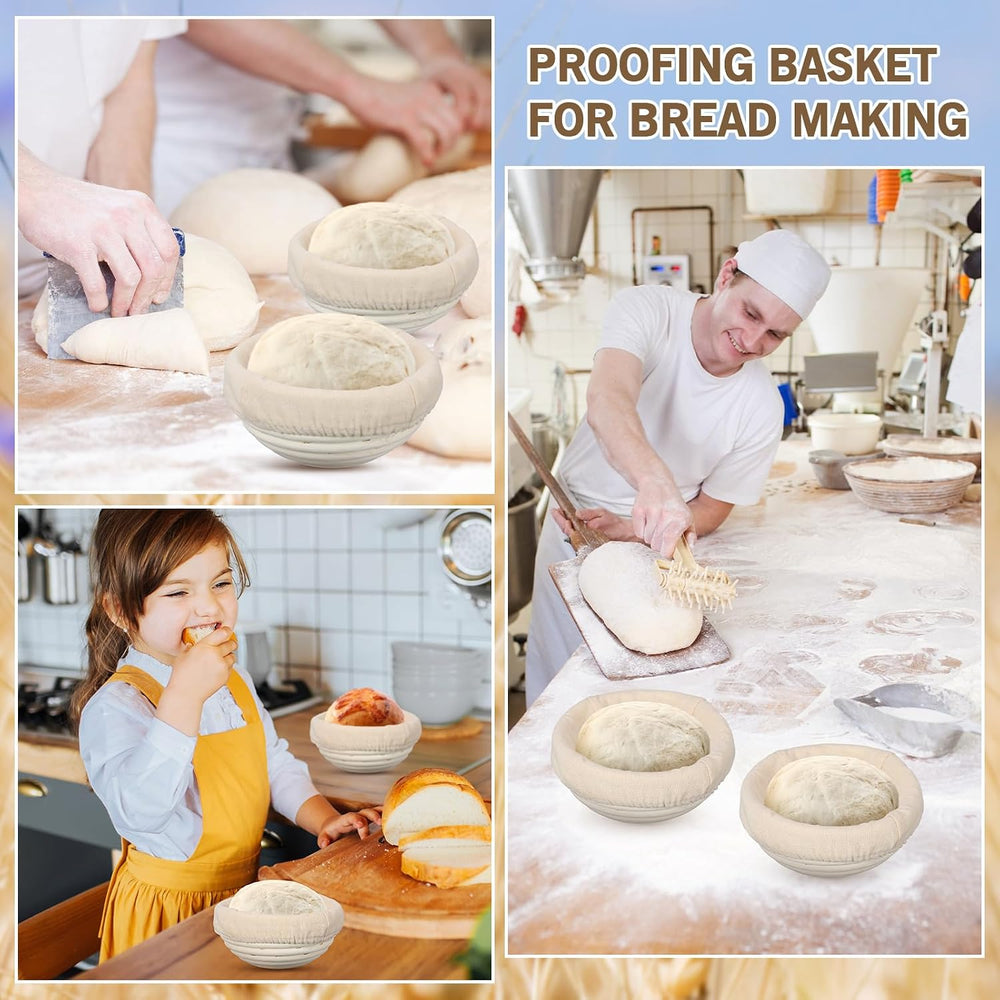 FoldTier 20 Pcs Banneton Bread Proofing Baskets Bulk, 5 Inch Mini Round Dough...