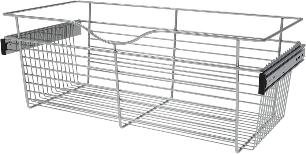 REV-A-SHELF Chrome 30" Wire Pullout Basket for 14" Deep Closet - 11...