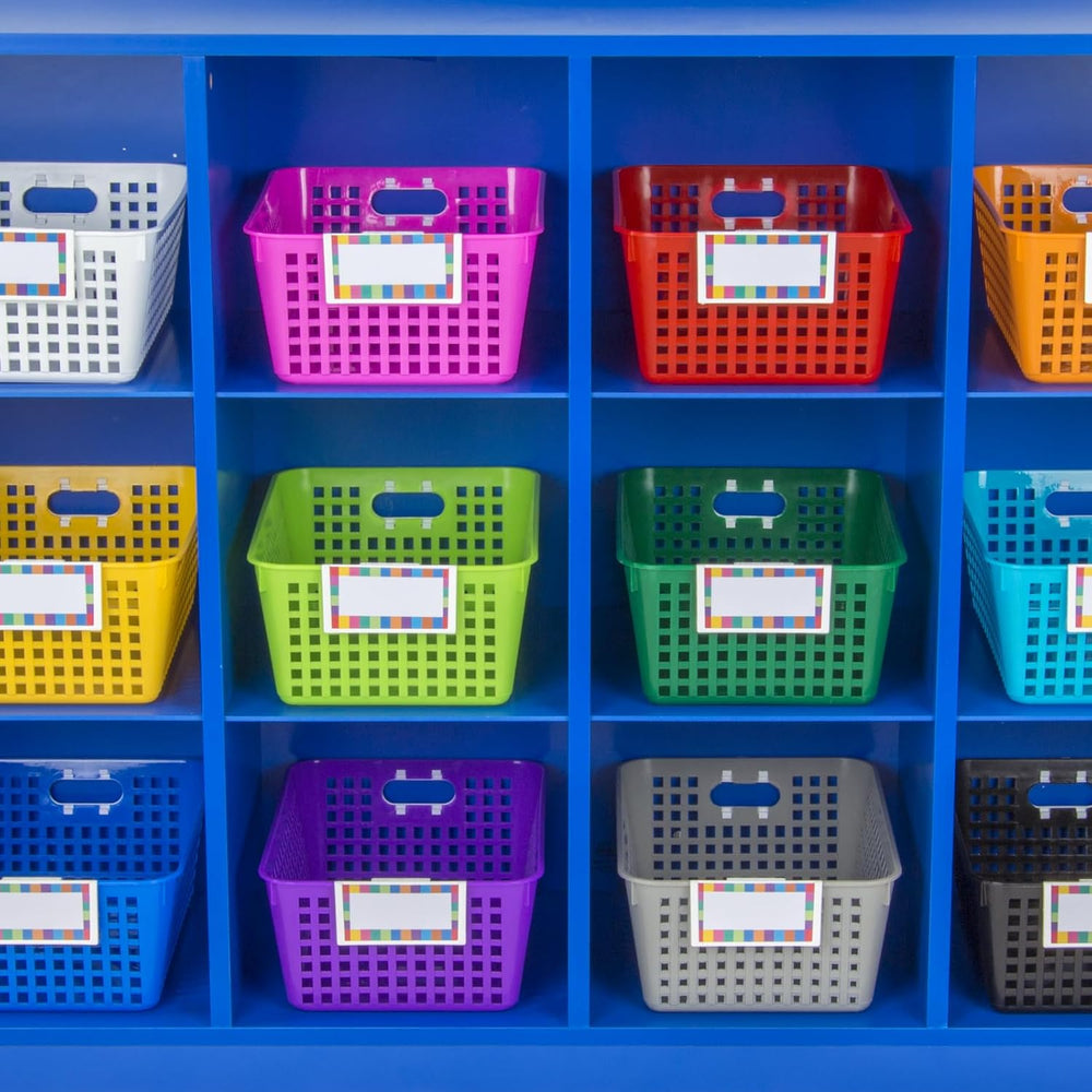 Really Good Stuff Large Plastic Book Baskets, 13.25" by 10" by 5.5&...