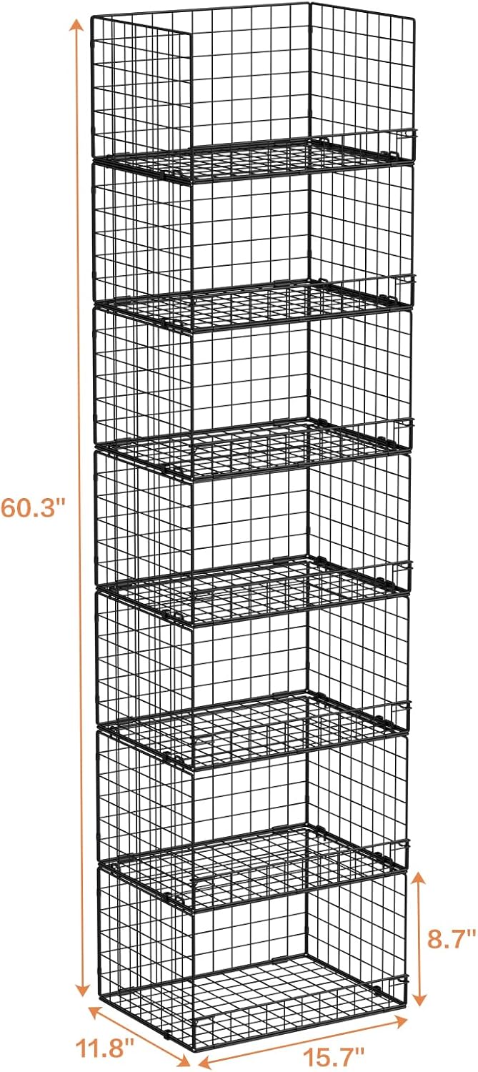 Yociyoga 7-Tier Stackable Closet Organizers and Storage Shelves, Foldable Clo...