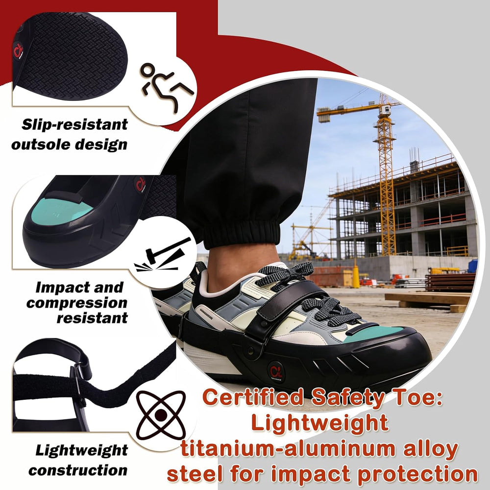 Lightweight Titanium Toe Covers Breathable Safety Overshoes, Slip & Oil R...