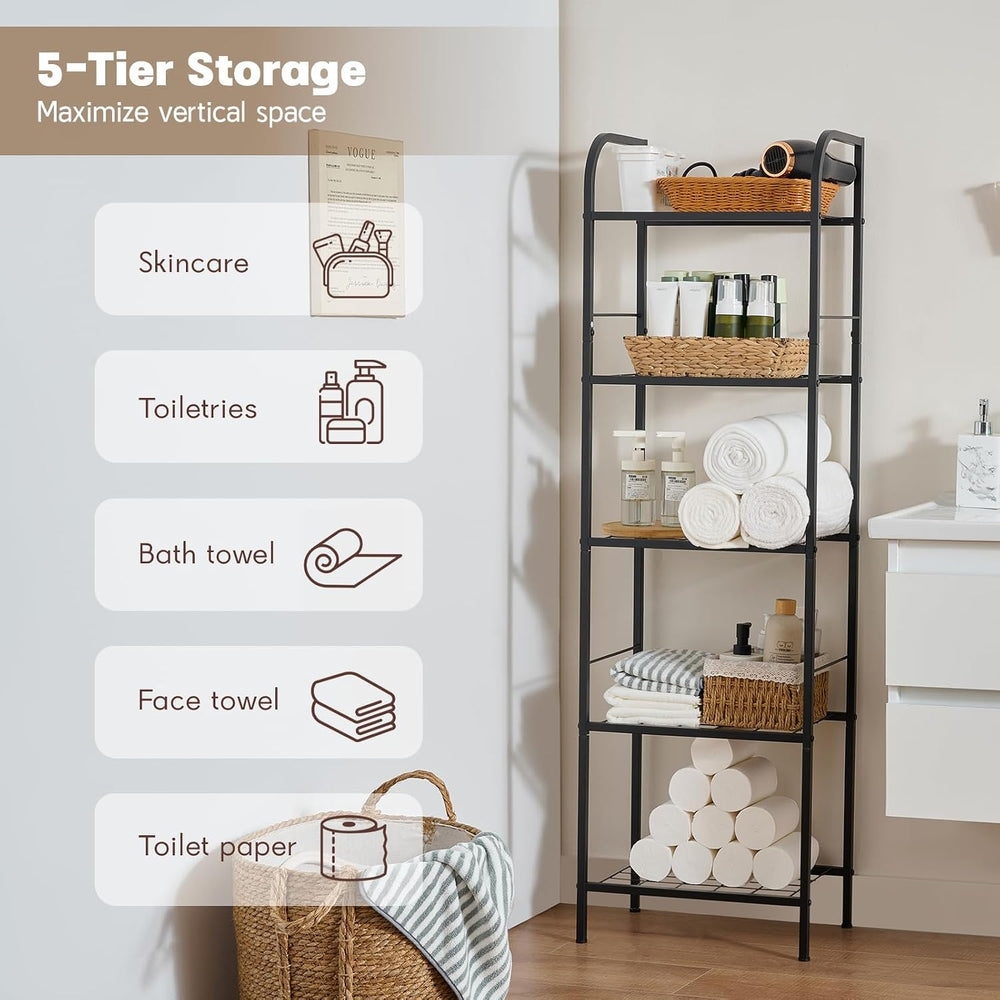 Towel Racks for Bathroom,5-Story Free Standing Towel Holder,Durable Metal Tow...