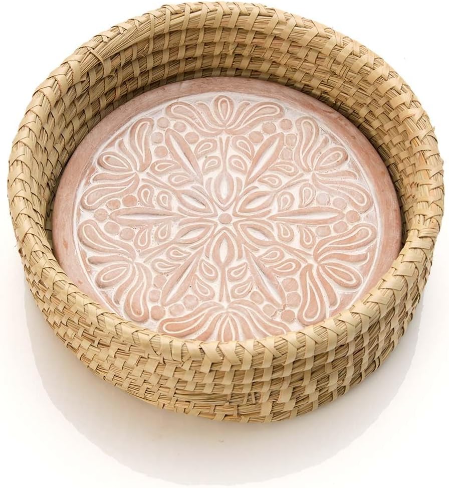 Bread Basket with Terracotta Warmer, Bread Basket for Serving, Sized 11.5&quo...
