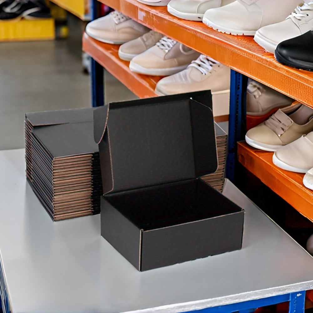 Black Shipping Boxes 12x9x4 Inches, 20 Pack