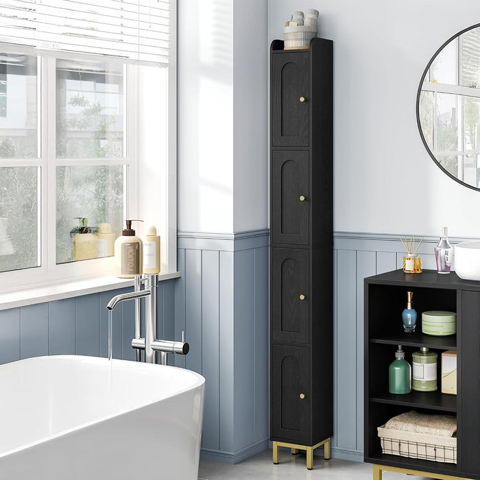 Hzuaneri 4-Tier Narrow Tall Storage Cabinet