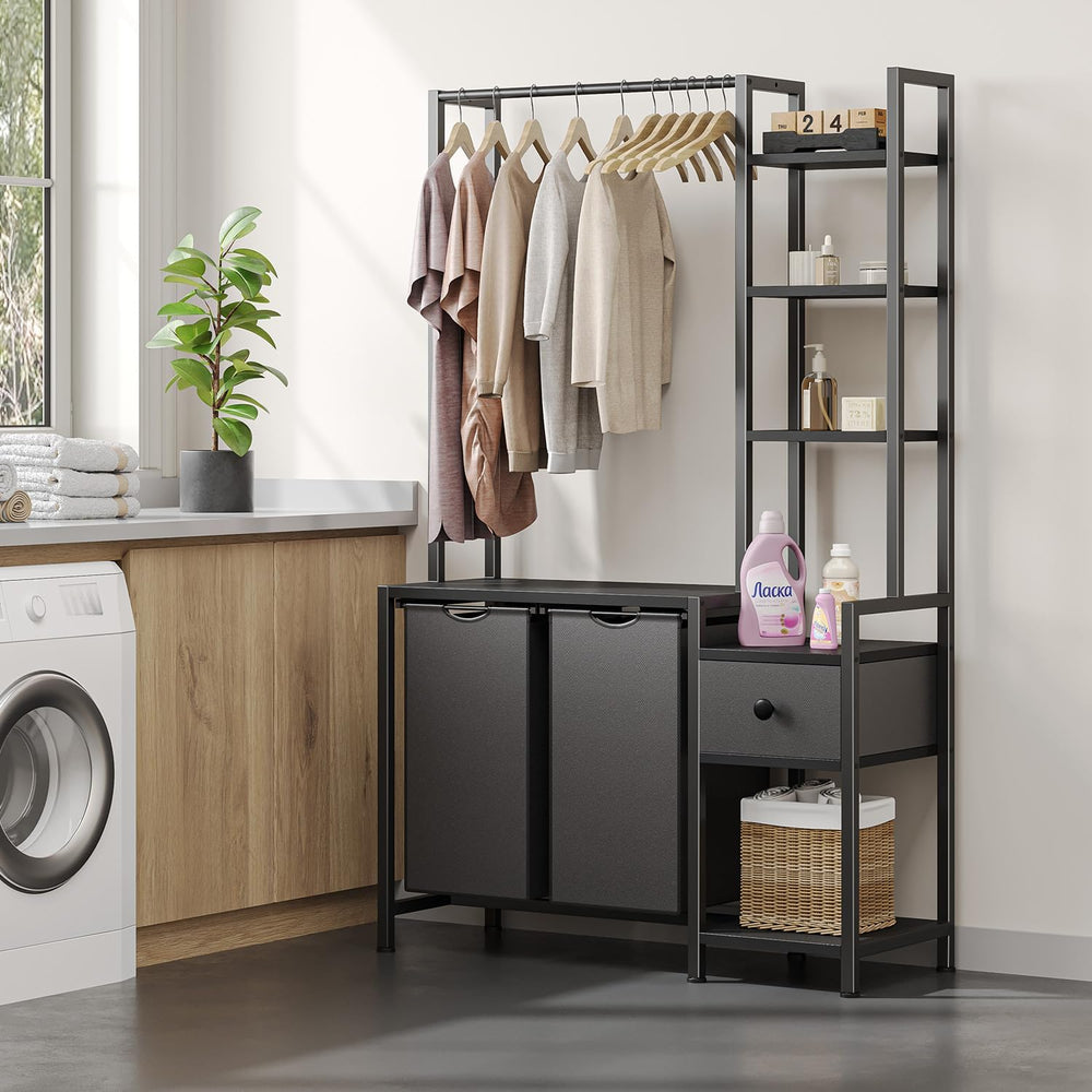Creso hom Laundry Hamper with Shelf, 5 Tiers Tall Laundry Basket Sorter with ...