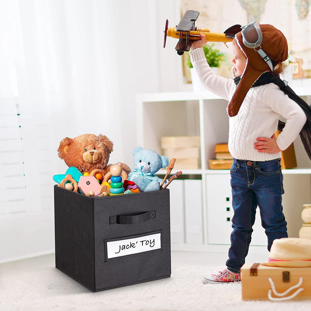 13x13x13 storage cube bins(Set of 8) Fabric storage cubes with 8 Labels Windo...