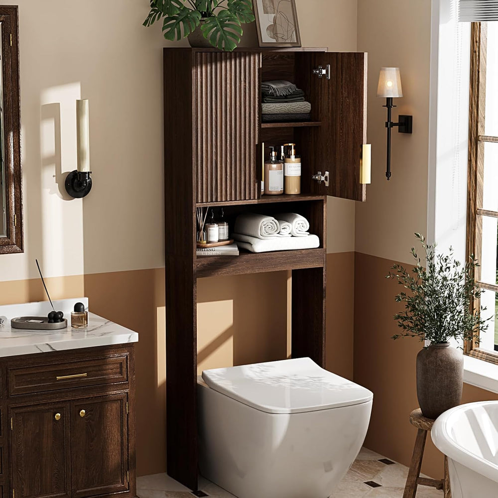 VINGLI Over The Toilet Storage Cabinet, Mid Century Modern Bathroom Organizer...