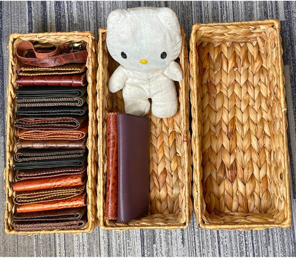 M4DECOR Set of 3 Wicker Toilet Paper Holders – Toilet Tank Basket, Back of To...