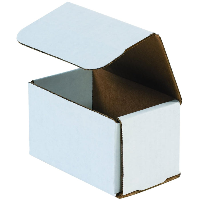 Boxes Fast BFM1066 Corrugated Cardboard Mailers, 10 x 6 x 6 Inches, Tuck Top One-Piece, Die-Cut Shipping Cartons, Medium White Mailing Boxes (Pack of 50)