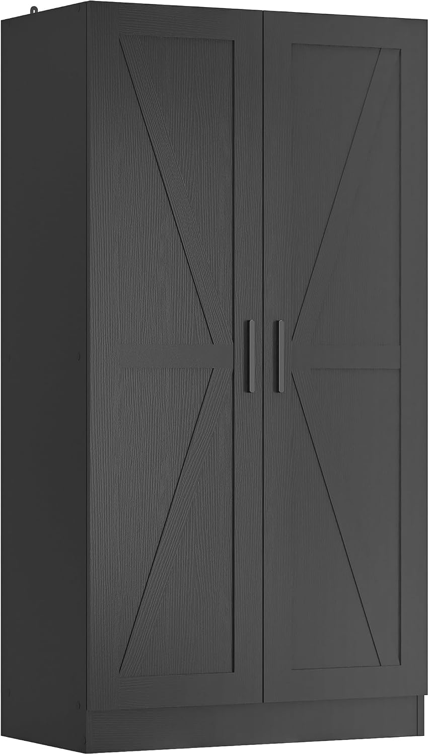 Wooden Storage Cabinet, Collection Food Pantry Narrow Cabinet Free Standing w...