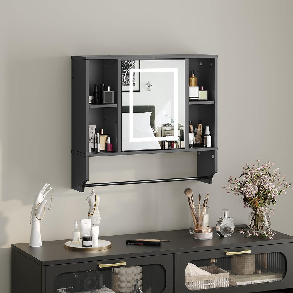 MAHANCRIS Bathroom Wall Cabinet with Mirror, Wall Mounted Medicine Cabinet wi...