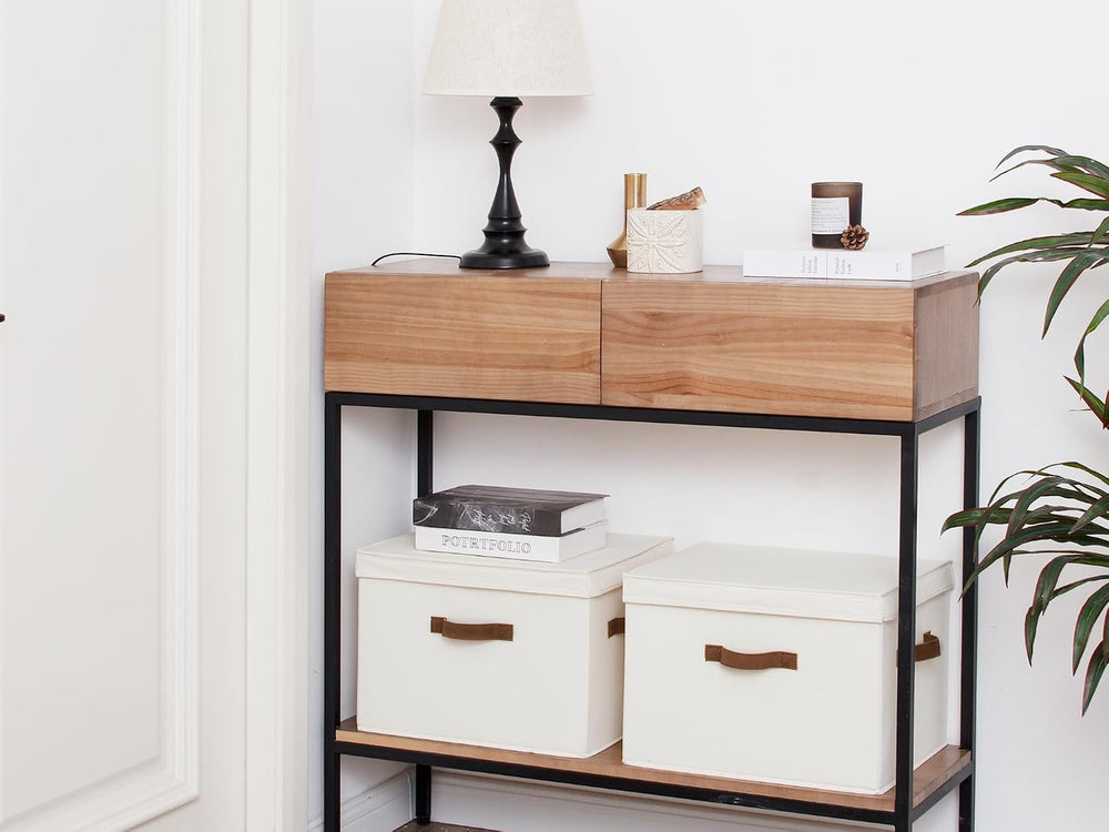 StorageWorks Fabric Storage Bins with Lids, Closet Storage Bins
