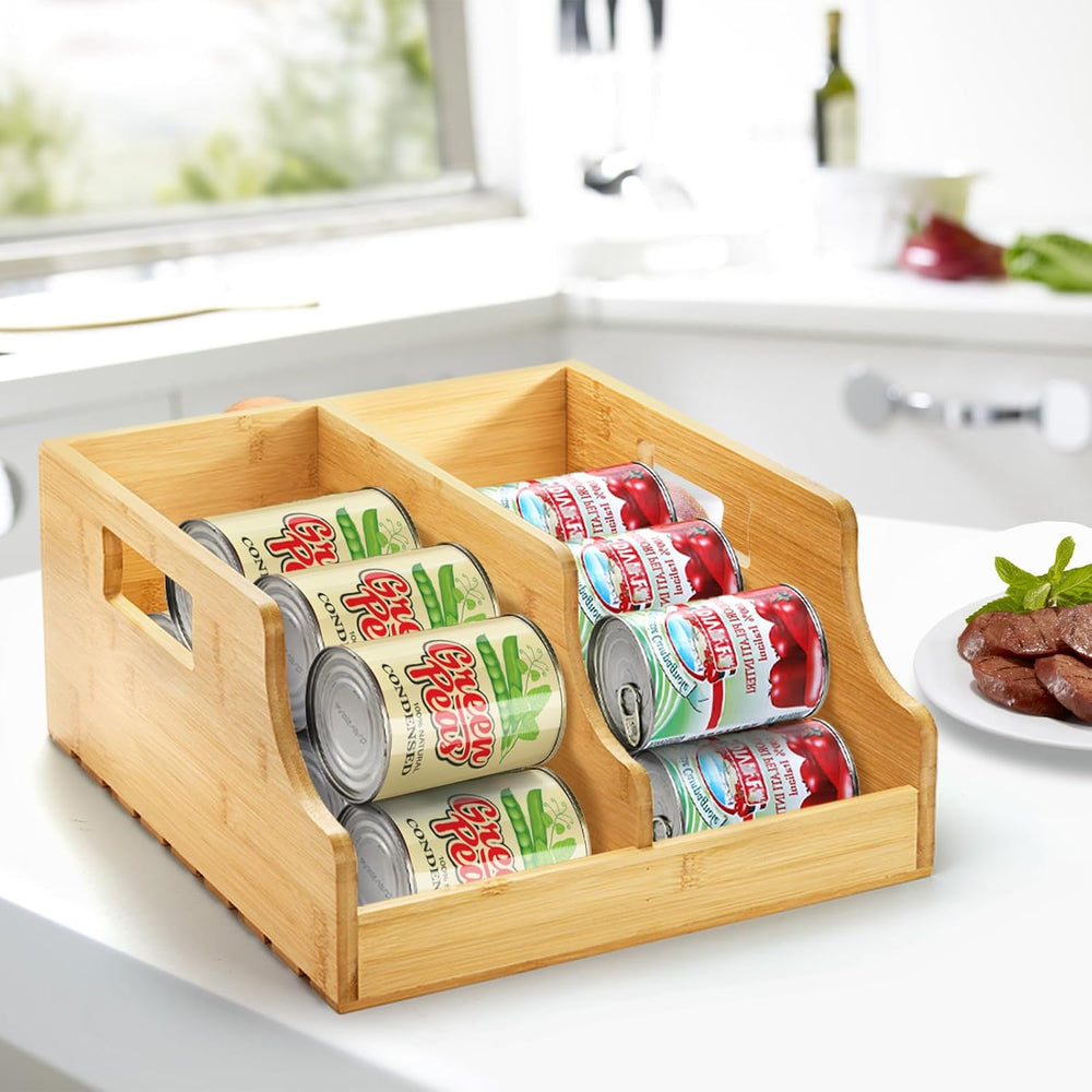Yesland Bamboo Soda Can Organizers, Can Holder and Drink Dispenser for Kitche...