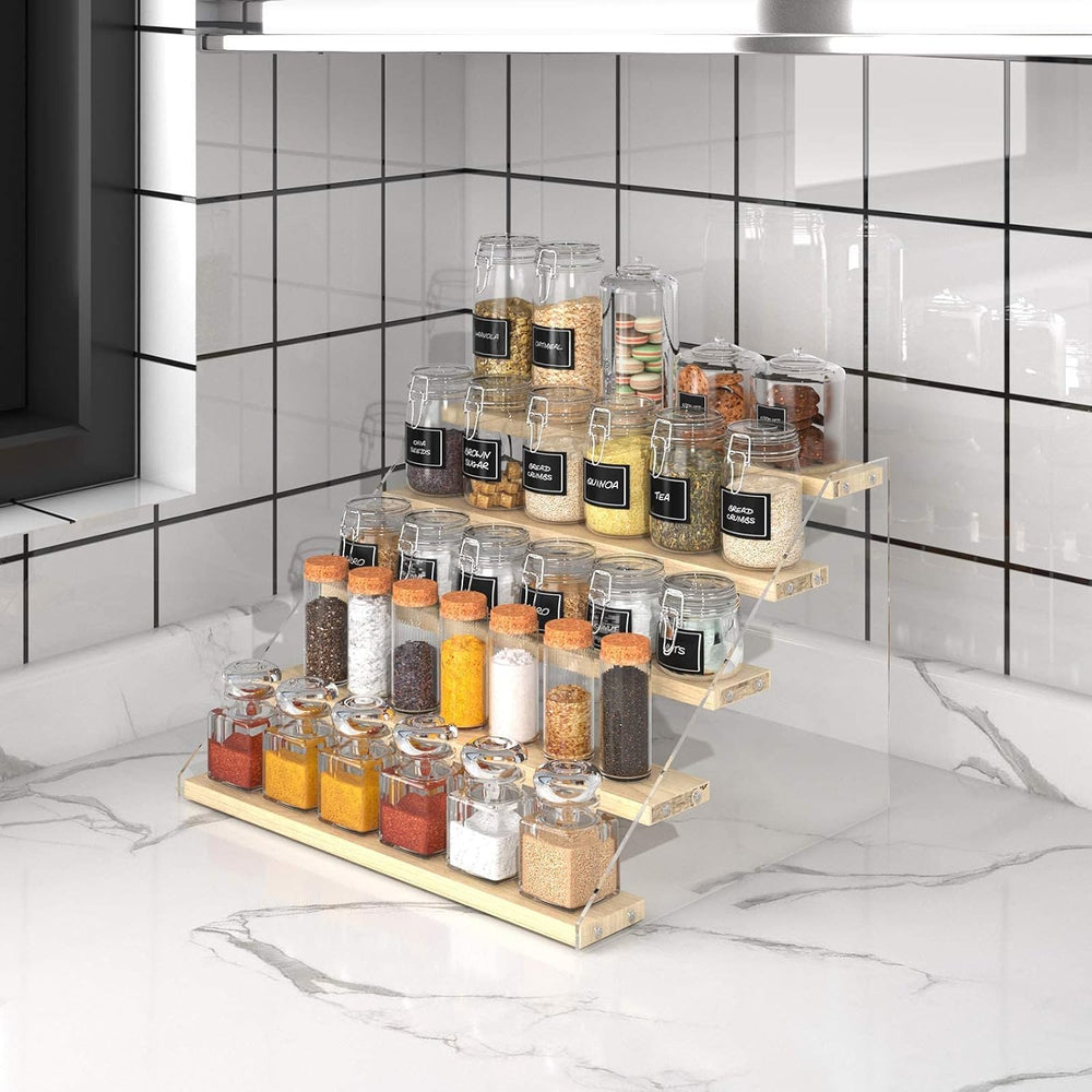 VAEHOLD Spice Rack Organizer for Cabinet & Countertop - Seasoning Organiz...