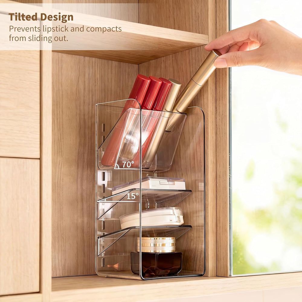 PAVSTINE 3 Pack Medicine Cabinet Organizer, Clear Open Storage Compartment