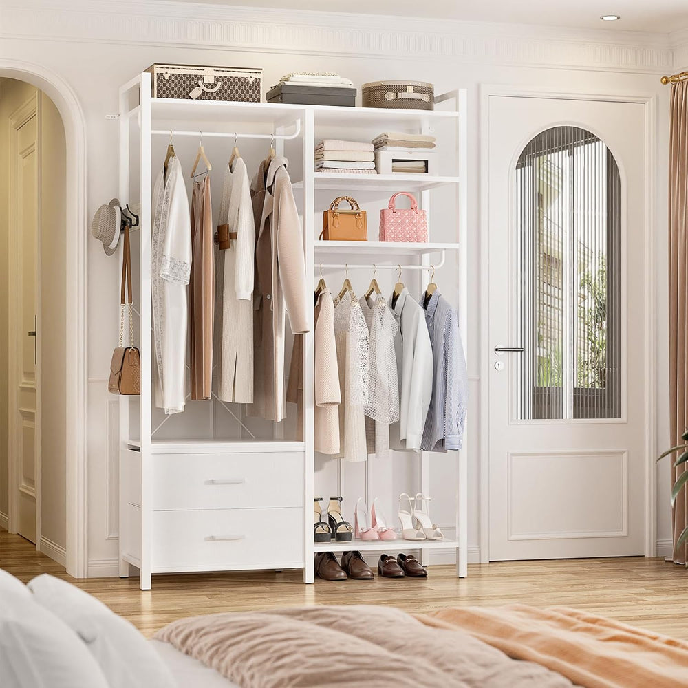 Besiost 78.7'' Clothes Rack for Hanging Clothes - Reversible Clothing...