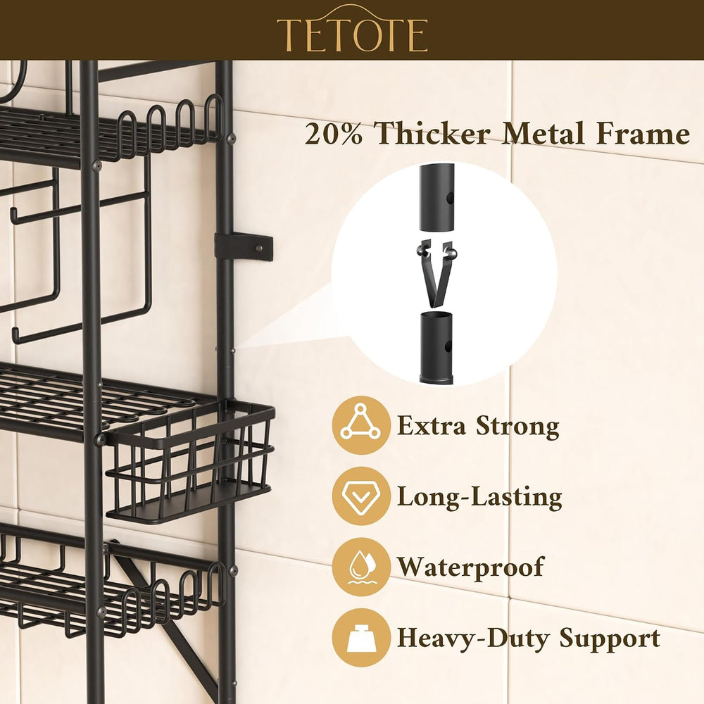 Over The Toilet Storage Rack, 3-Tier Bathroom Organizer Shelf Over Toilet wit...