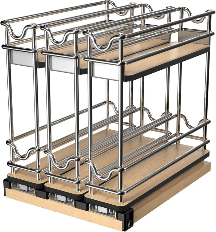Rev-A-Shelf Narrow 9" W Pullout Triple Organizer for Cabinets