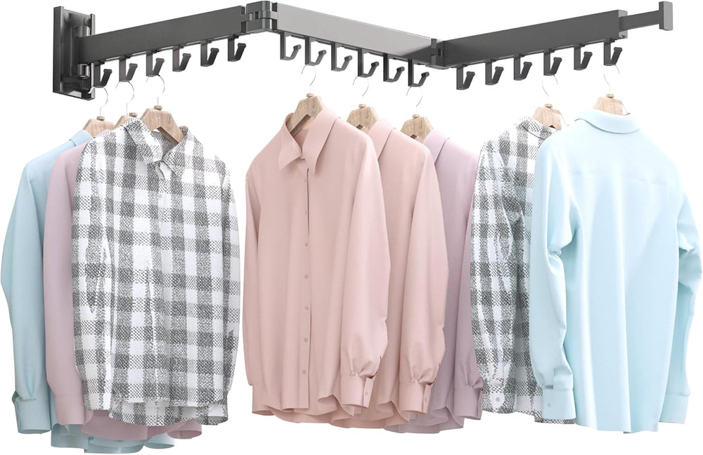 BOQORAD Drying Rack Clothing,Clothes Drying Rack Wall Mounted,Collapsible Han...