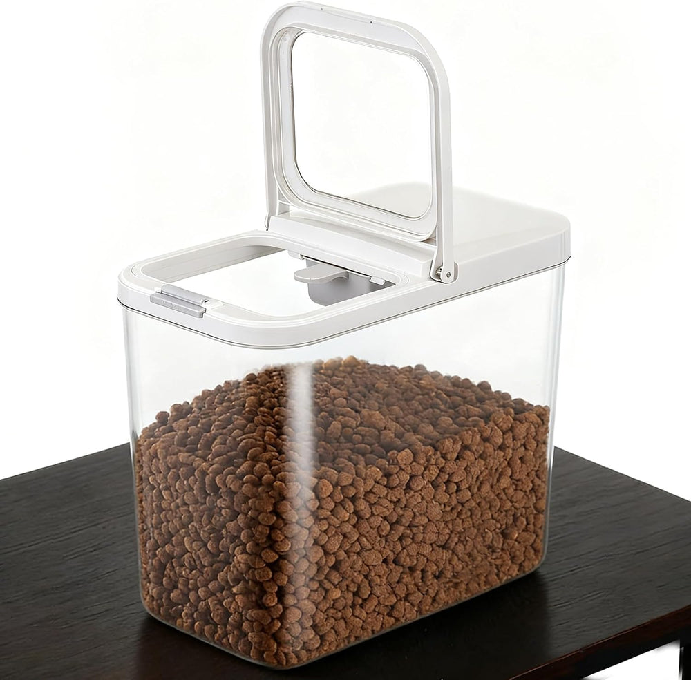 YEXEXINM Pet Food Storage Container with Lid & Scooper 10-15lbs/12L Dog F...