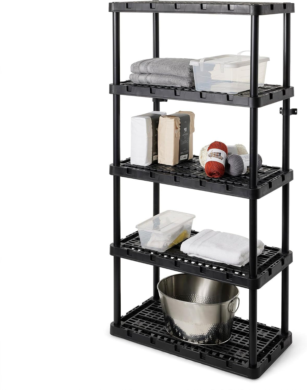 Gracious Living 5 Shelf Unit, Storage Shelves and Rack for Home