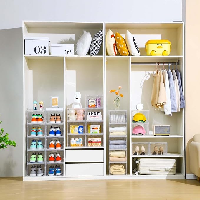 10 Pack Closet Organizers and Storage, Clothes Organizers and Storage, Plastic