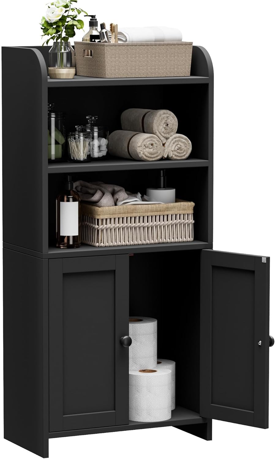 Homhedy Small Bathroom Storage Cabinet, Toilet Paper Storage Cabinet