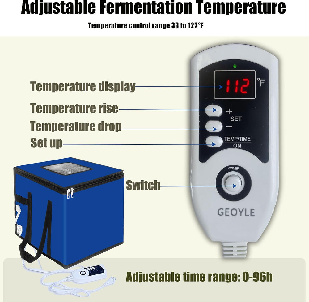 Folding Dough Proofing Box, Sourdough Starter with Temp Control (0-122โ) &...