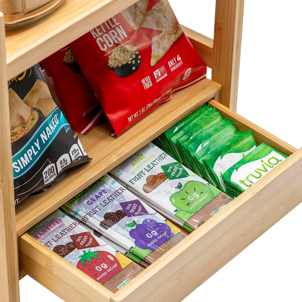 Sorbus Matcha Station Shelf, Bamboo (13" x 6.5" x 12.6", Natur...