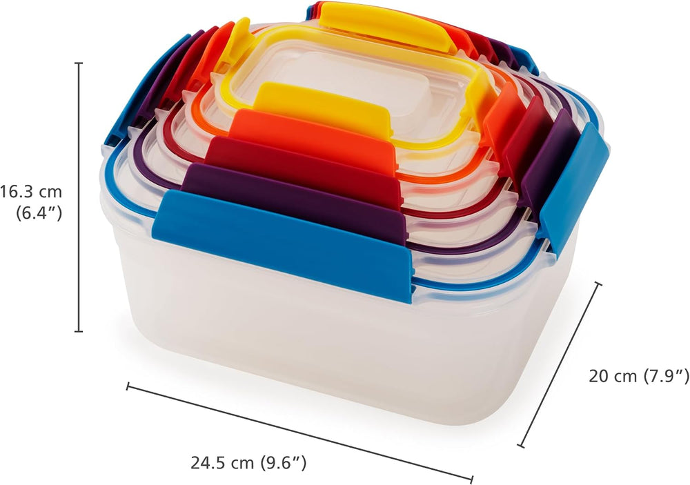 Joseph Joseph Nest Lock Airtight Leakproof Food Containers, 10-Piece Set
