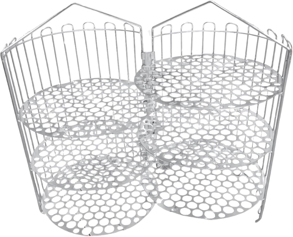 Quality Industries 15.75in Stainless Steel Clamshell Basket Wire Organizer