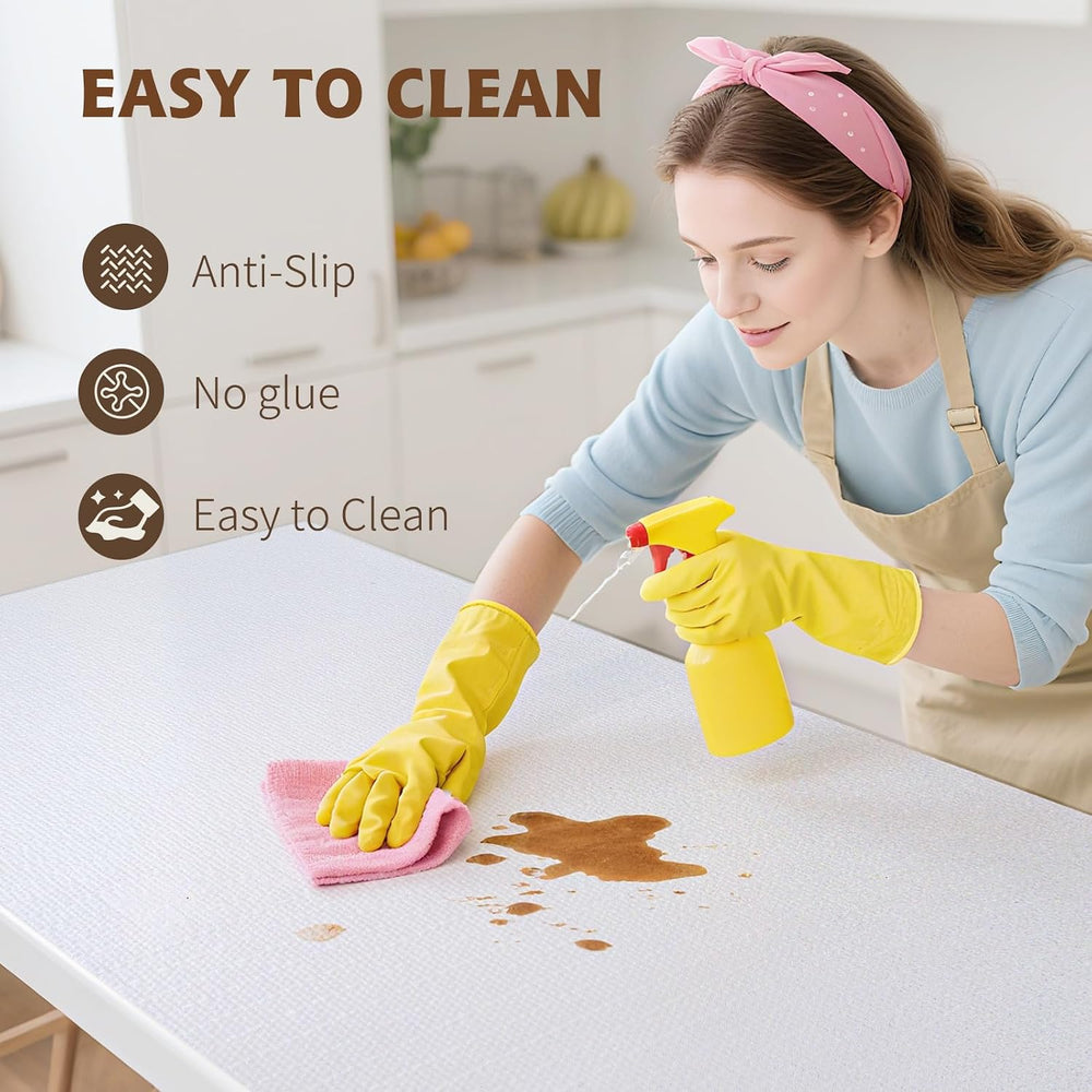 Shelf Liners for Kitchen Cabinets 23.6in x 39FT, Non Adhesive Drawer Liner