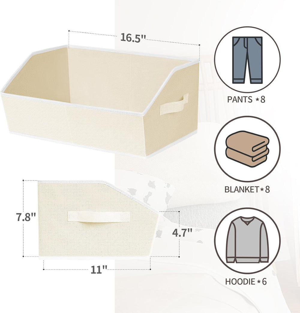 Homsorout Closet Organizers and Storage Bins - Large Fabric Storage Bins, Dec...