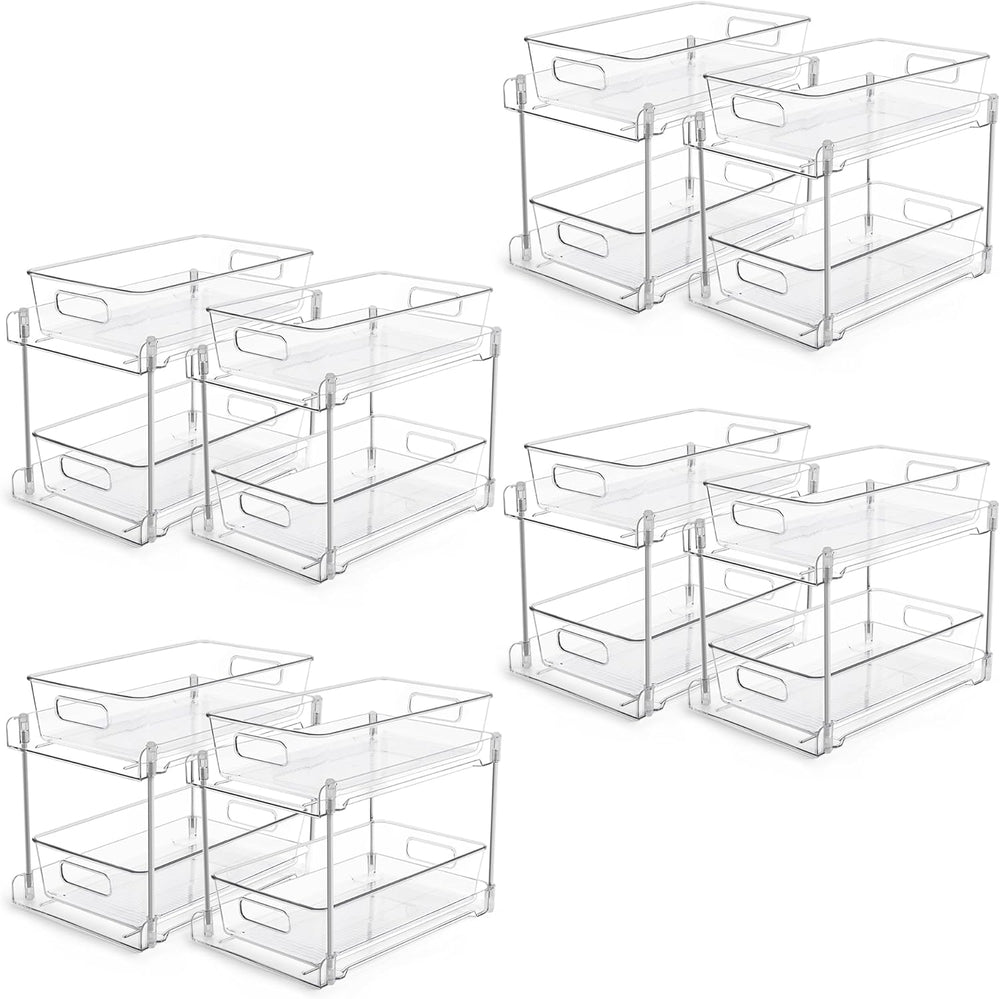 Vtopmart 8 Pack Pull Out Bathroom Under Sink Organizer (S-Standard)