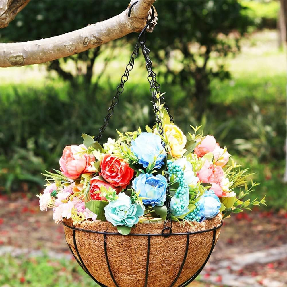 2PCS Hanging Basket Liners Coco Liner 24 Inch Round Coconut Coir Basket for P...