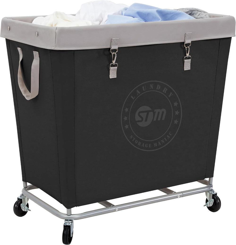 STORAGE MANIAC Commercial Laundry Hamper with Heavy Duty Steel Frame, 320 L I...