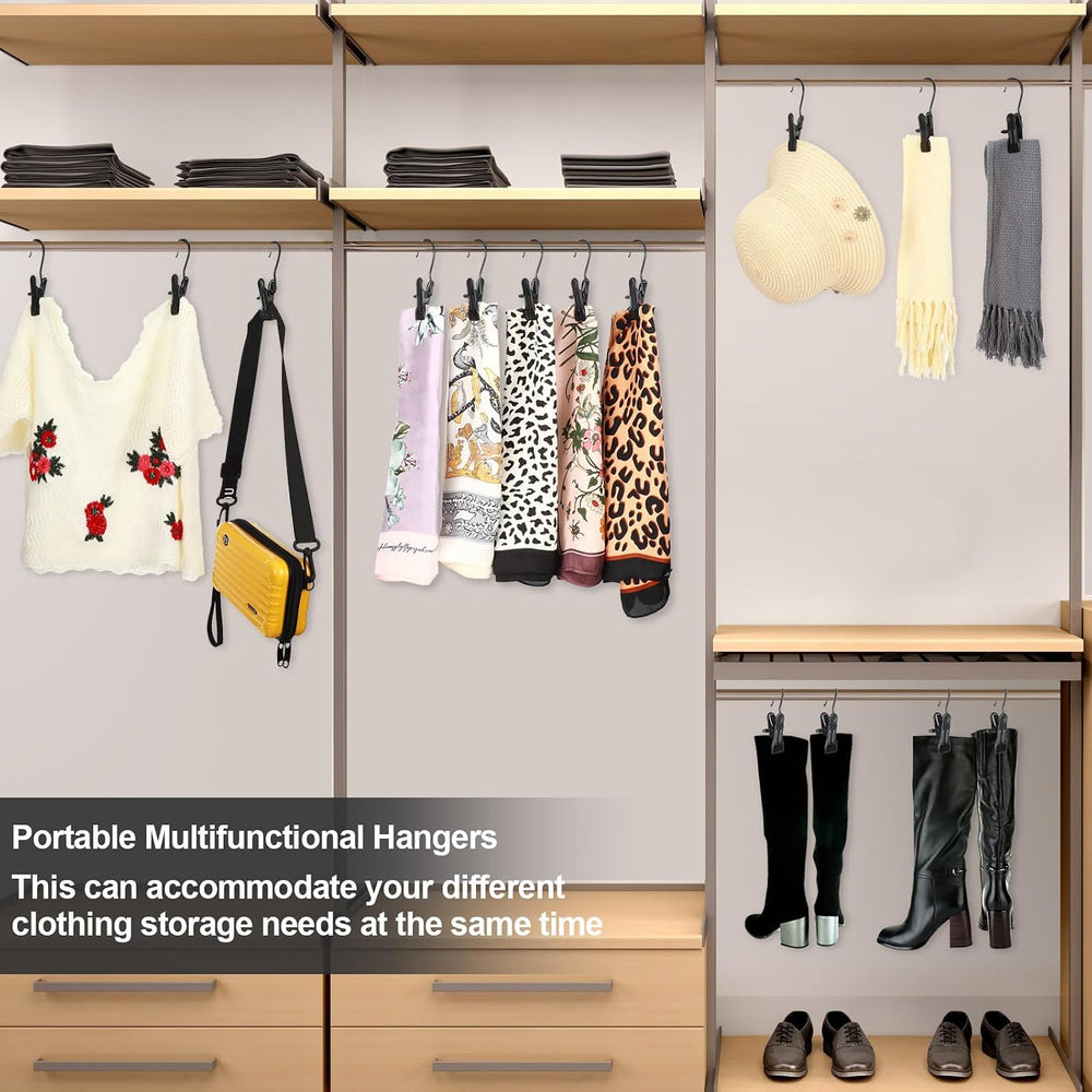 100 Pieces Boot Hangers for Closet Laundry Hooks Hanging Clips Boot Hangers H...