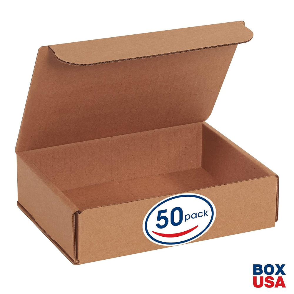BOX USA Shipping Boxes Small 8"L x 6"W x 3"H, 50-Pack | Corrug...