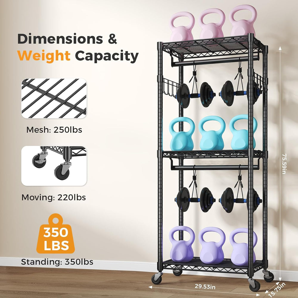 NEWBULIG Heavy Duty Clothing Rack with Wheels, 3-Tier Adjustable Wire Garment...
