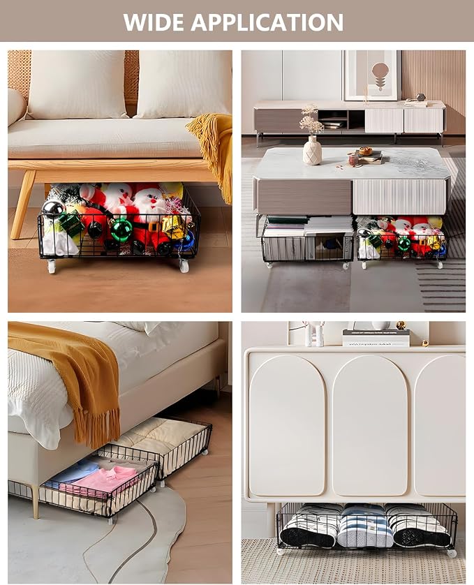4 Pack Larger Under Bed Storage