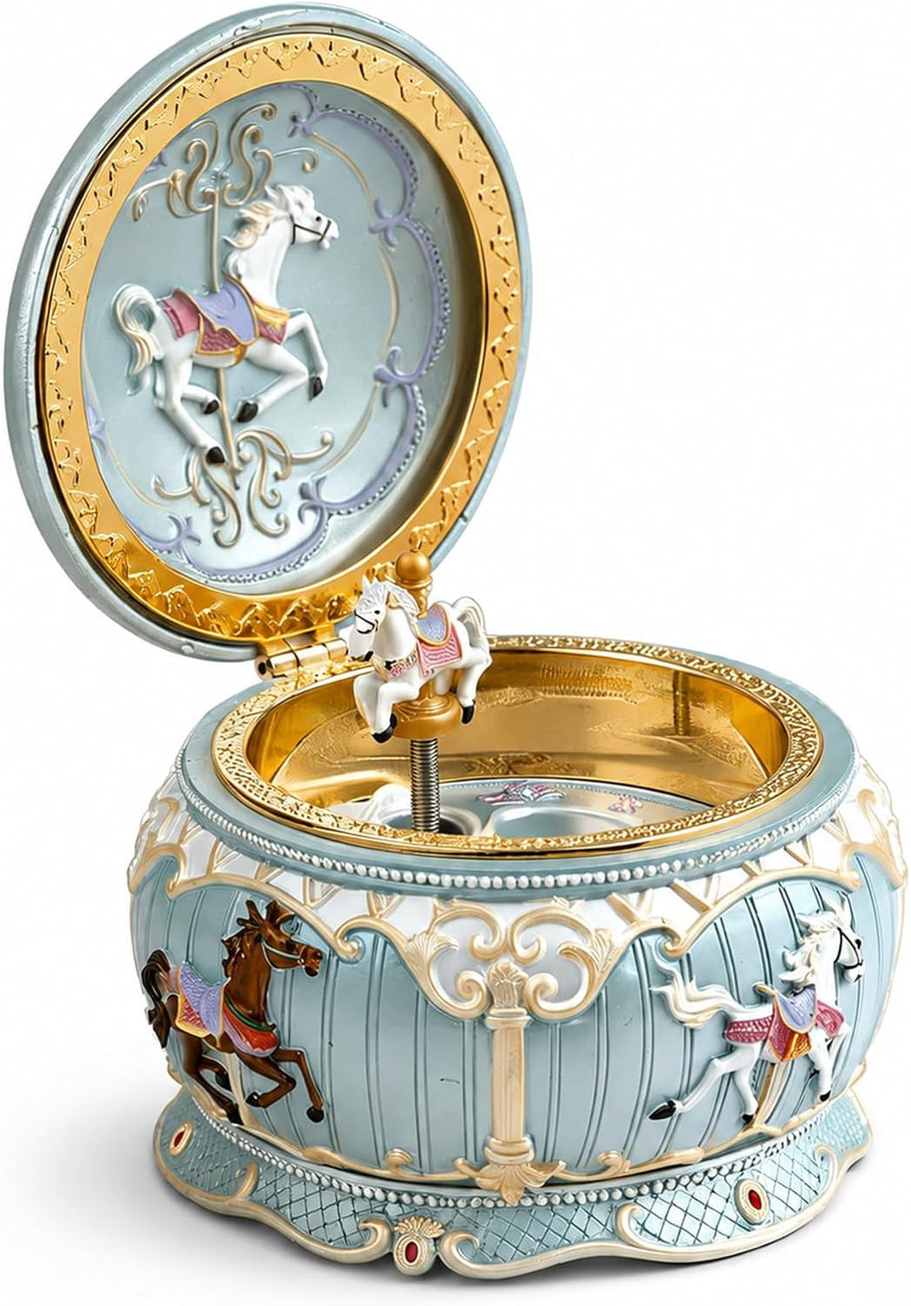 Carousel Music Jewelry Box with Colorful Lights, You Are My Sunshine Musical ...