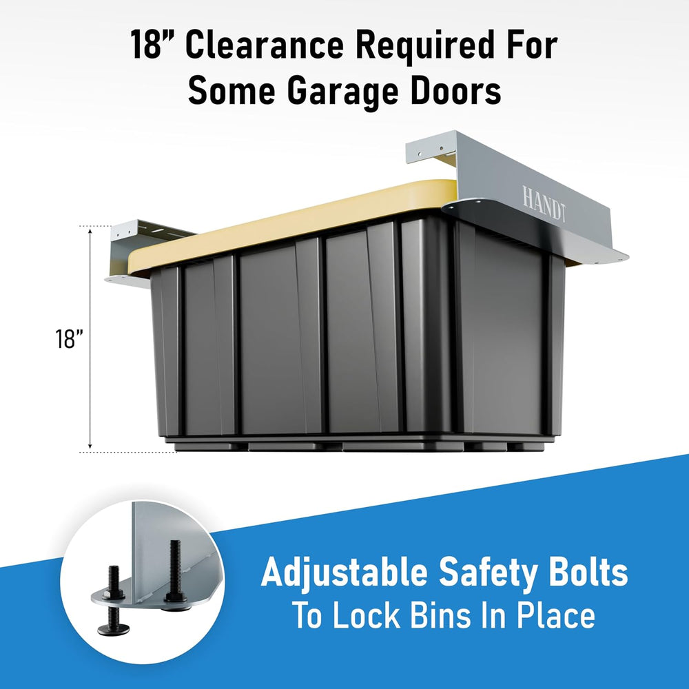 USA Based Overhead Garage Storage Rack, Connectable Heavy Duty Metal Ceiling ...