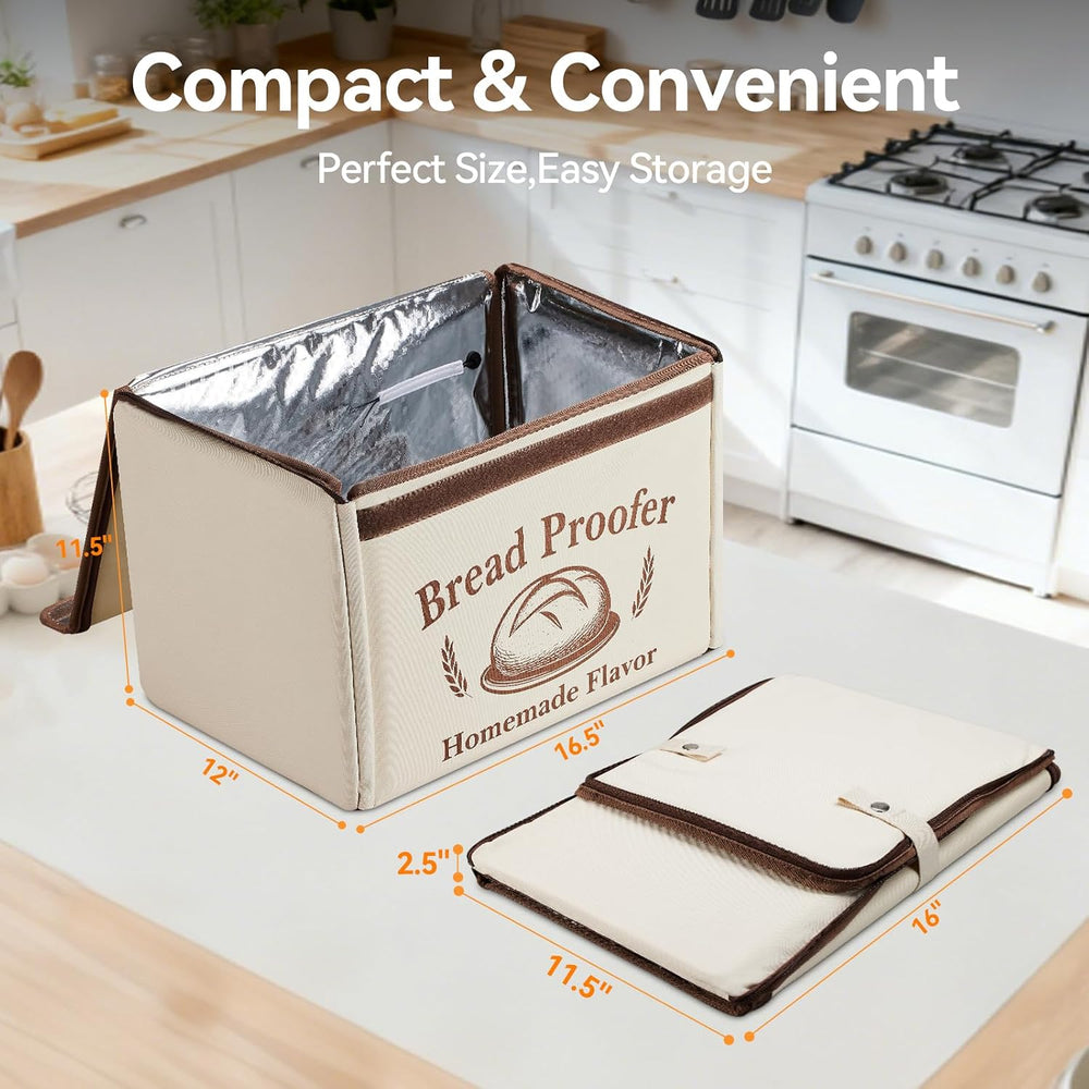 Proofing Box - Foldable Proofing Bread Box with 68-122°F Temp Control & 4...