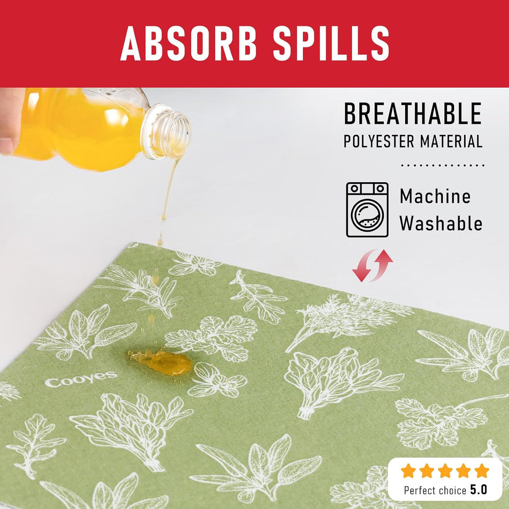 Cooyes Shelf Liner for Refrigerator & Drawer, Non-Adhesive Cabinets Liner...
