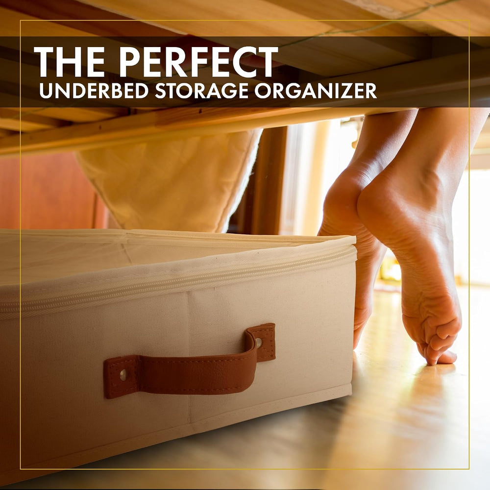 HOMELUX THEORY Under Bed Storage, Medium 2pc with Lid, Ivory