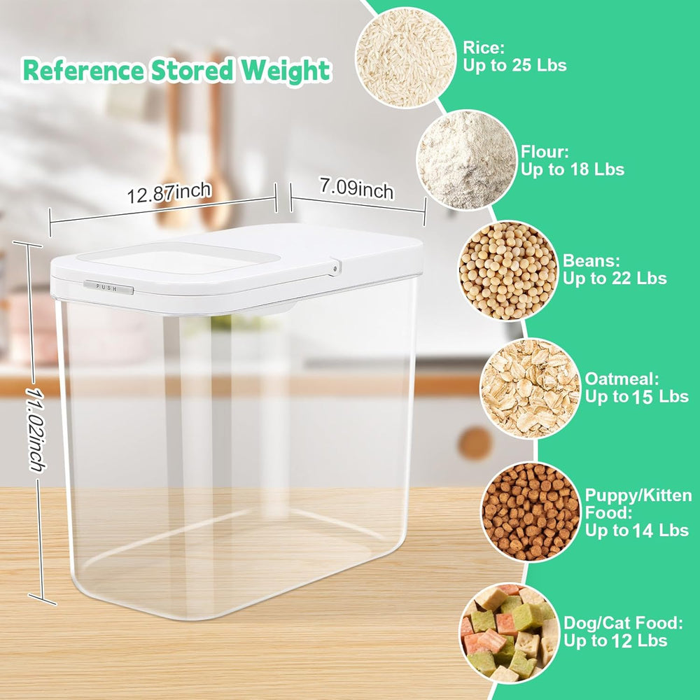 TBMax Dog Cat Food Storage Container 12Lbs with Airtight Flip-up Lid, Large P...