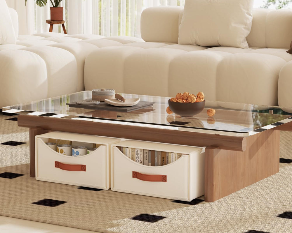 Stackable Storage Drawers - Collapsible Storage Bins with Drawers, 4 Pack Clo...
